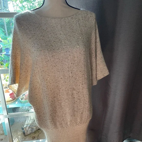 RACHEL Rachel Roy Gold Shrug Sweater with Sheer Knit - Picture 2 of 11